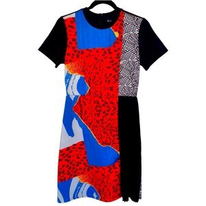 Kamiseta Dress Women’s Size S Colorful Abstract Patchwork Short Sleeve